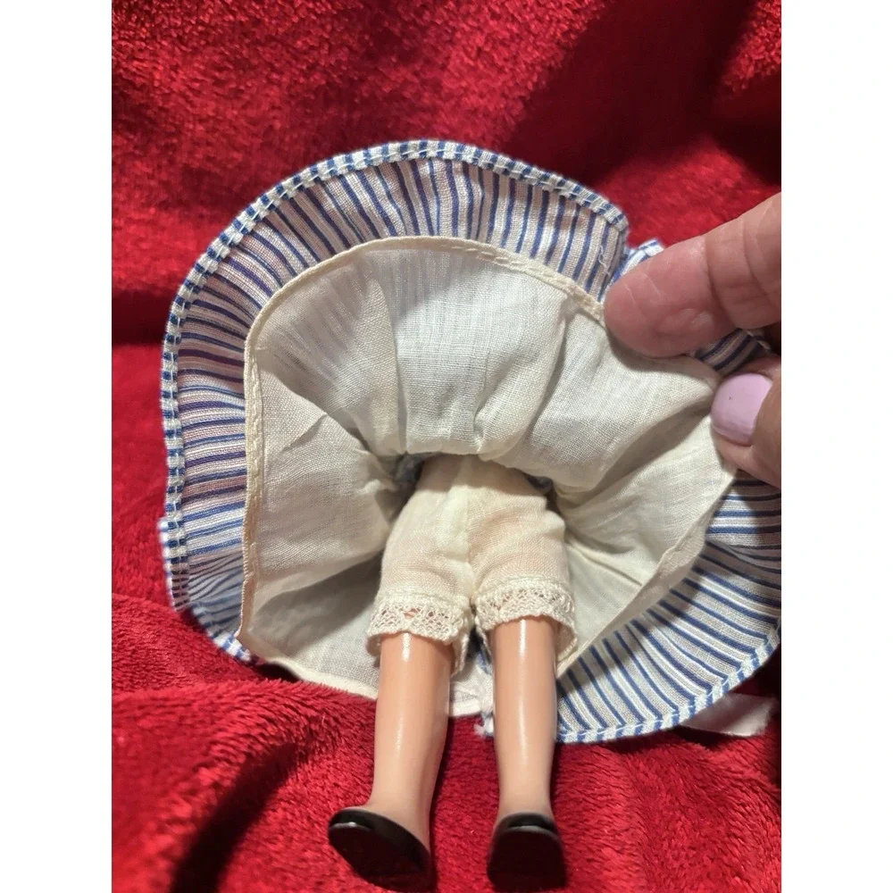 VTG Alice In Wonderland Madame Alexander Kins Striped Blue Dress Apron Headband